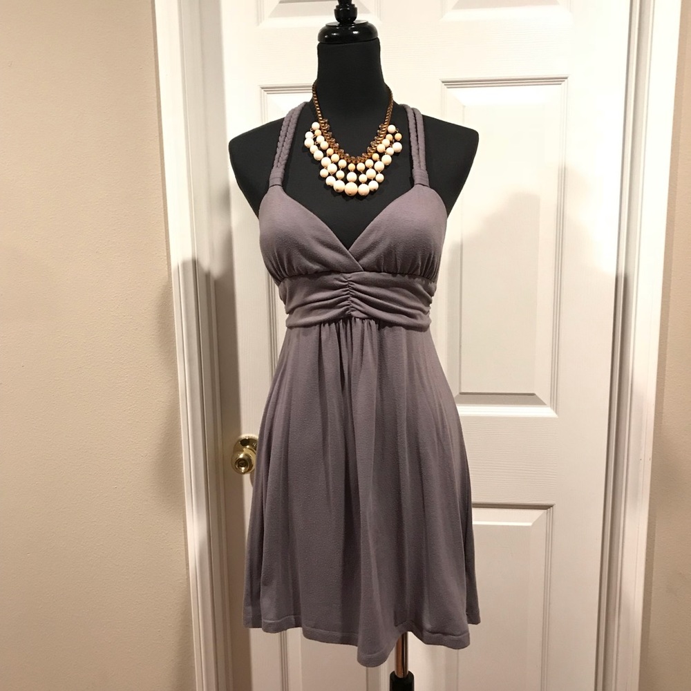 Gray flowy dress